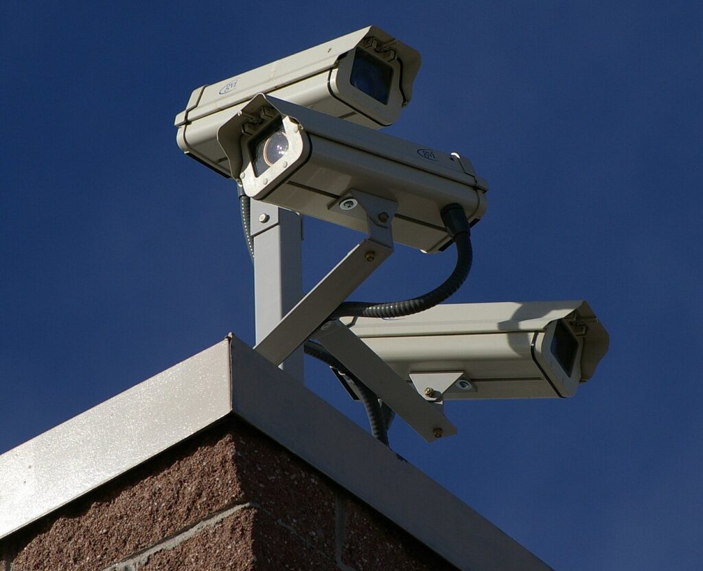 Three survilliance camera